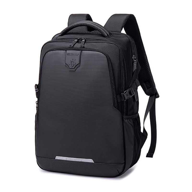 GOLDEN WOLF τσάντα πλάτης GB00444, με θήκη laptop 15.6", 23L, μαύρη