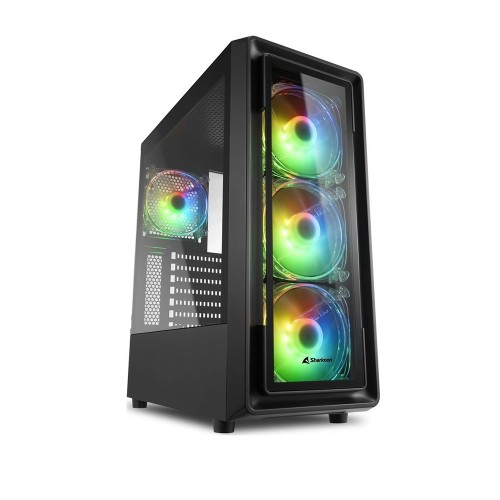 Sharkoon TK4 RGB Gaming Midi Tower Computer Case Black