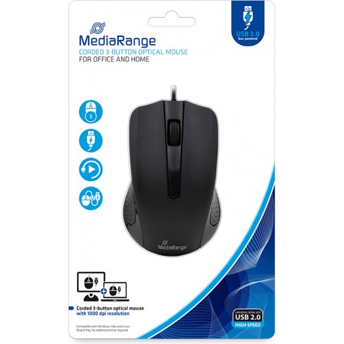 MEDIARANGE 3-BUTTON OPTICAL MOUSE